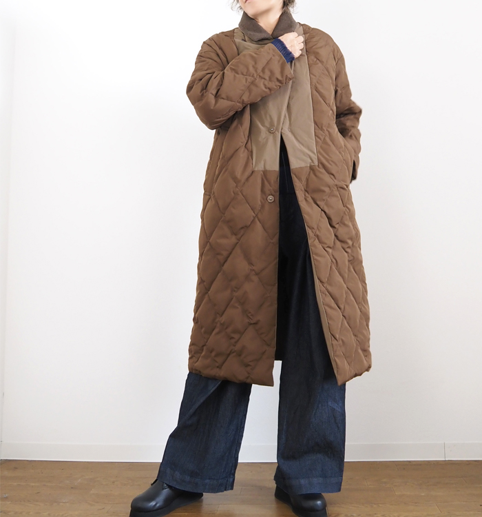 Boutique Ordinary ブティークオーディナリー リバーシブルチェスターダウンコート レディース