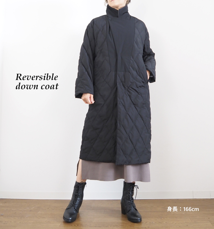 Boutique Ordinary ブティークオーディナリー リバーシブルチェスターダウンコート レディース