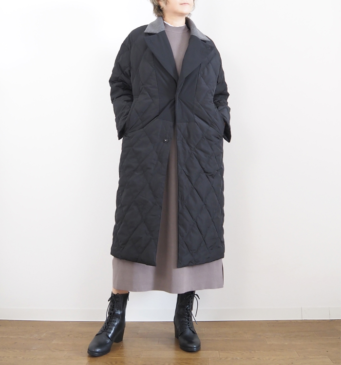 Boutique Ordinary ブティークオーディナリー リバーシブルチェスターダウンコート レディース