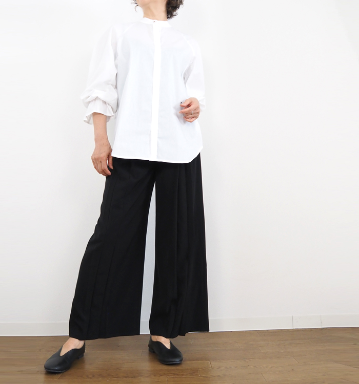 Boutique Ordinary ブティークオーディナリー 2wayバンドカラーシャツ レディース