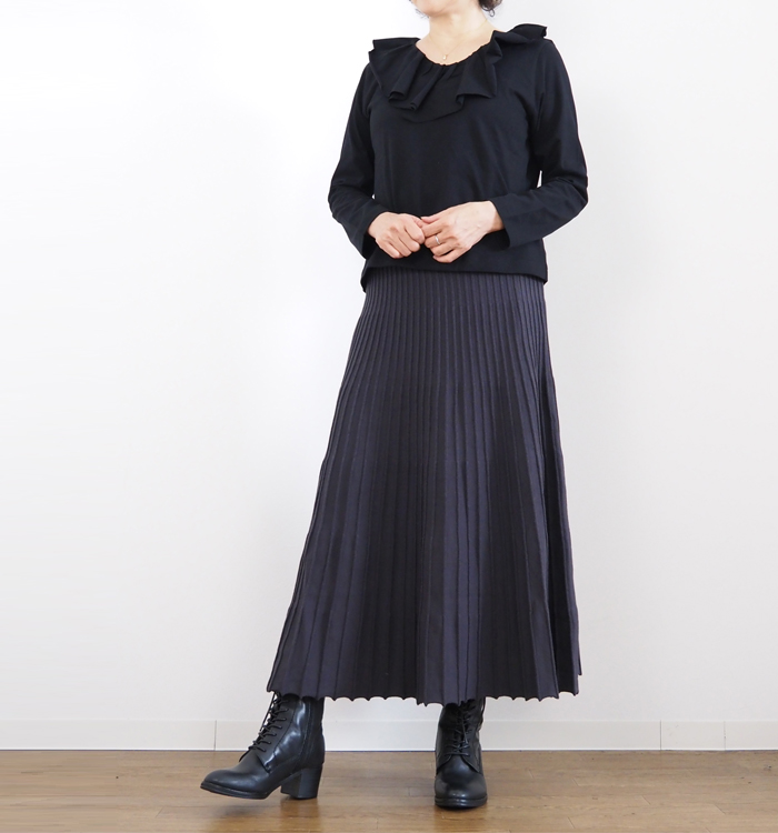 Boutique Ordinary ブティークオーディナリー プリーツ風ニット