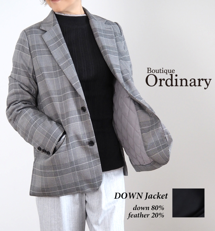 Boutique Ordinary☆ ジャケット Boutique Ordinary ブティークオーディナリー ダウンライニング