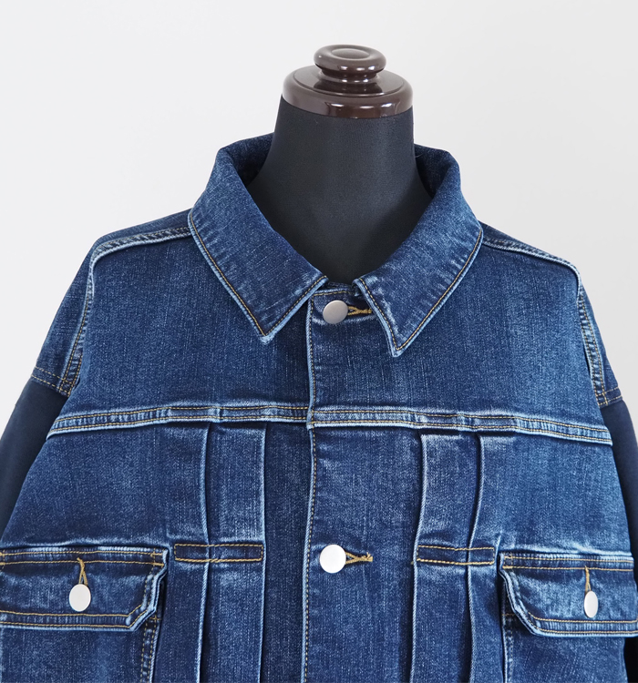 Boutique Ordinary ブティークオーディナリー 裏起毛デニムxジャージィ