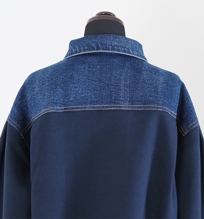 Boutique Ordinary ブティークオーディナリー 裏起毛デニムxジャージィジャケット