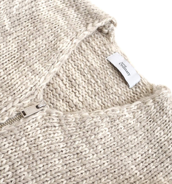 Boutique Ordinary ブティークオーディナリー フリンジスリーブミックスニットカーディガン