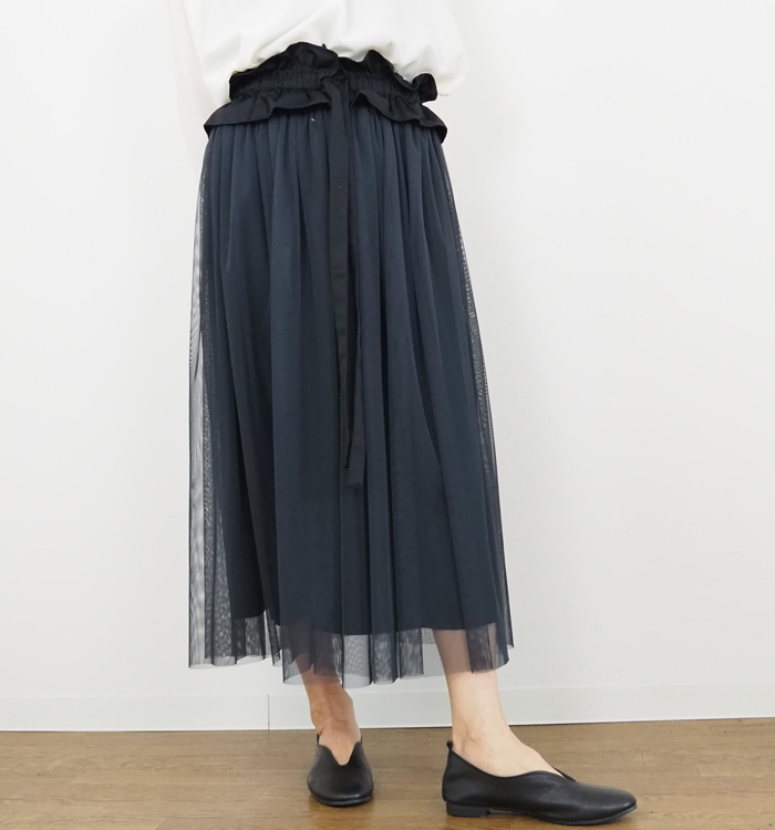 Boutique Ordinary ブティックオーディナリー チュールスカート ペプラムベルト