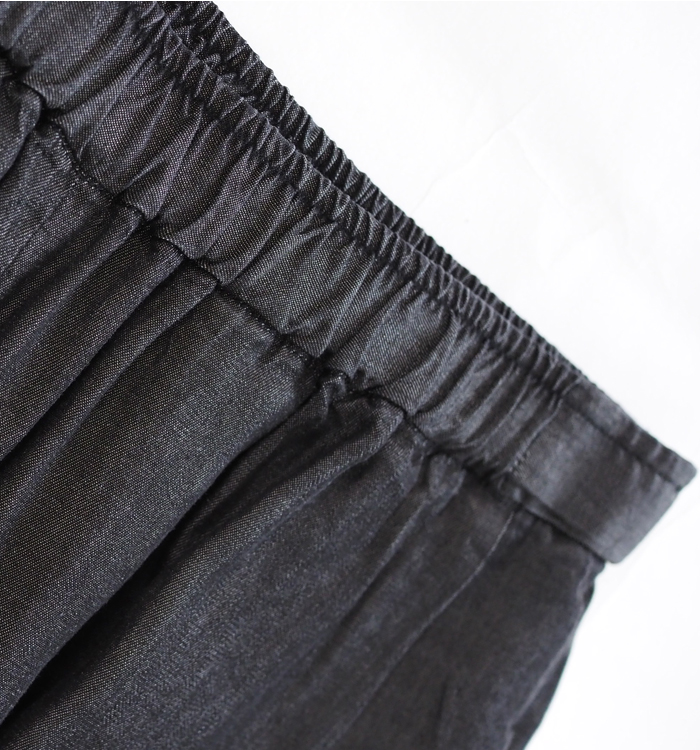 Boutique Ordinary ブティークオーディナリー タックアンドギャザーデニムワイドパンツ