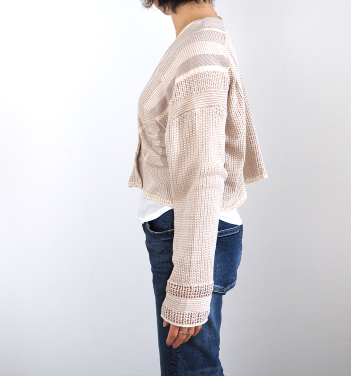 Boutique Ordinary ブティークオーディナリー ジャガードニット Vネックカーディガン