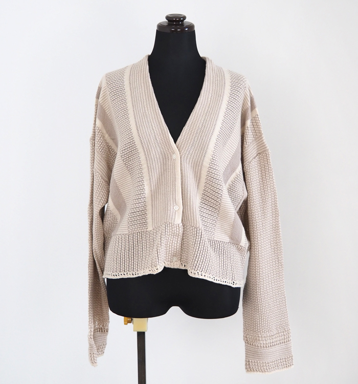 Boutique Ordinary ブティークオーディナリー ジャガードニット Vネックカーディガン
