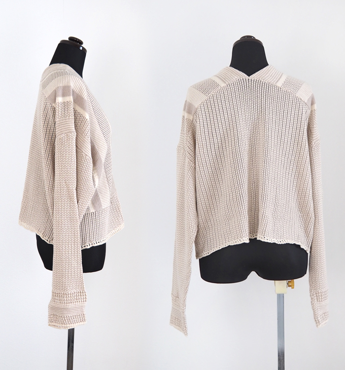 Boutique Ordinary ブティークオーディナリー ジャガードニット Vネックカーディガン