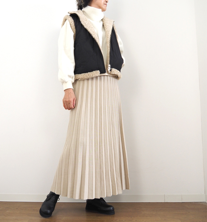 ボアファー面 着用スタイリング 全身