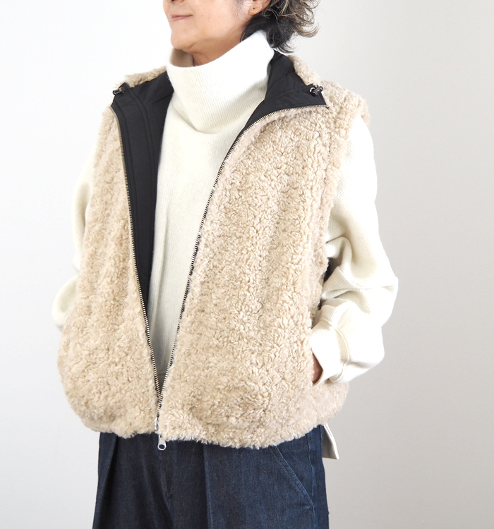 ボアファー面 着用フロントスタイル