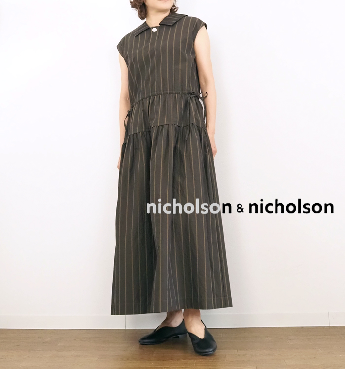 nicholson and nicholson ニコルソンアンドニコルソン 2wayマキシワンピース ティアード レディース