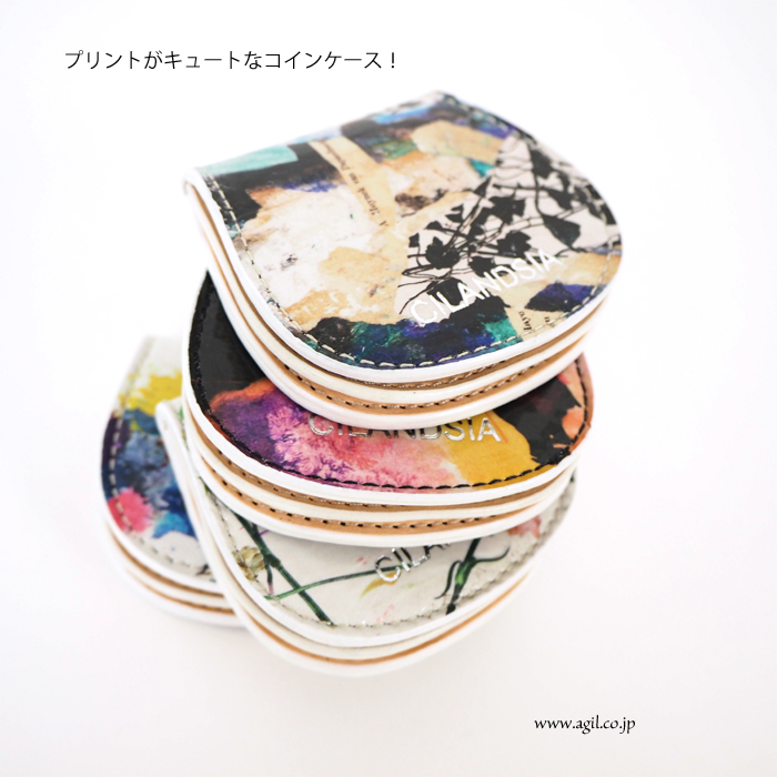 CILANDSIA(チランドシア) 牛革プリントレザー ラウンドファスナー長財布 ラミネート加工 メンズ レディース 送料無料
