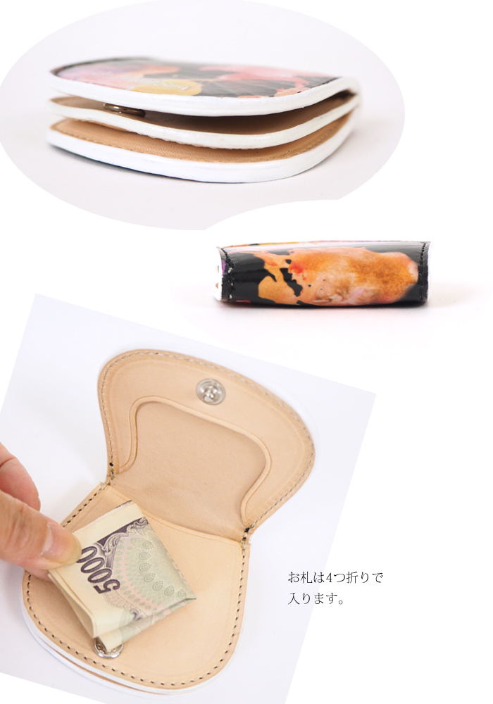 CILANDSIA(チランドシア) 牛革プリントレザー ラウンドファスナー長財布 ラミネート加工 メンズ レディース 送料無料