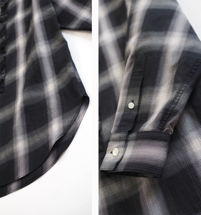 nicholson and nicholson ニコルソンアンドニコルソン フロントフリルシャツ