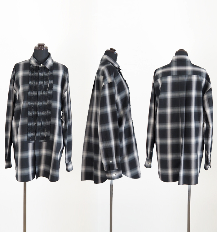 nicholson and nicholson ニコルソンアンドニコルソン フロントフリルシャツ