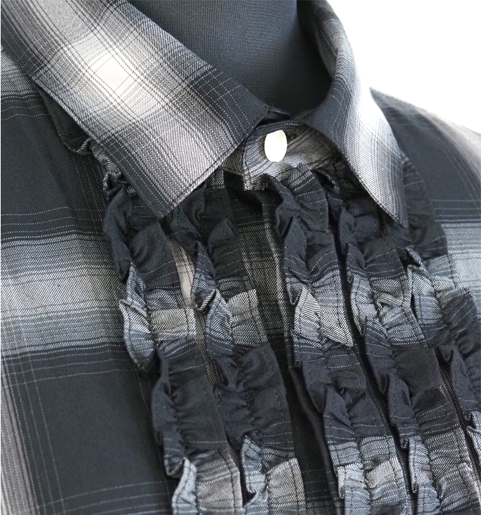 nicholson and nicholson ニコルソンアンドニコルソン フロントフリルシャツ