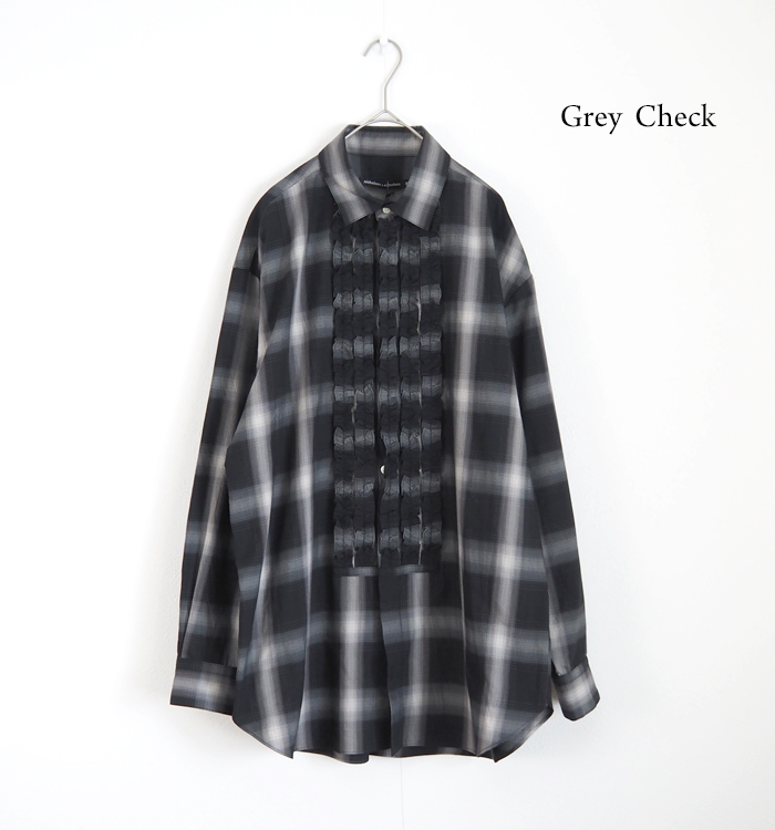 nicholson and nicholson ニコルソンアンドニコルソン フロントフリルシャツ