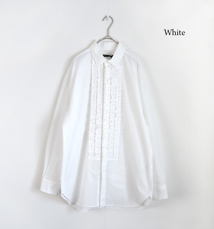 nicholson and nicholson ニコルソンアンドニコルソン フロントフリルシャツ