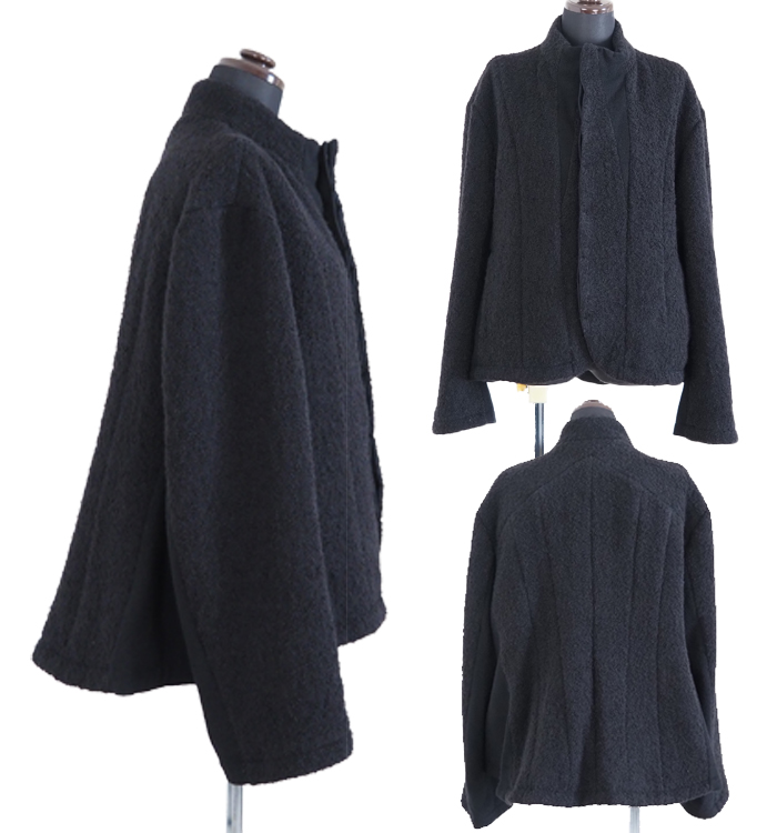 FERAL FLAIR フィラルフレア フレアーヘムジャケット アルパカループツイード