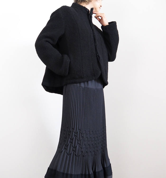 FERAL FLAIR フィラルフレア フレアーヘムジャケット アルパカループツイード