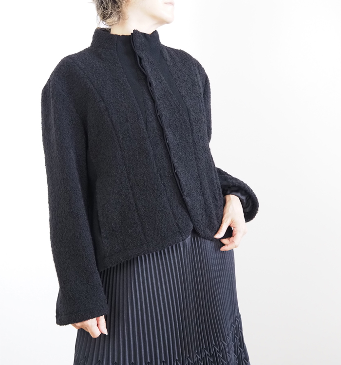 FERAL FLAIR フィラルフレア フレアーヘムジャケット アルパカループツイード