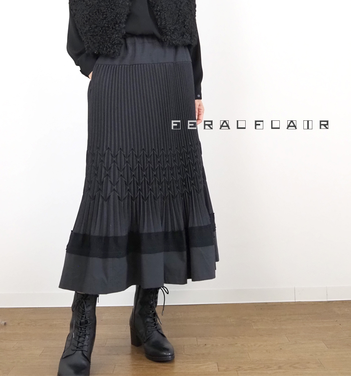 FERAL FLAIR フィラルフレア ロングプリーツスカート エコアーチ
