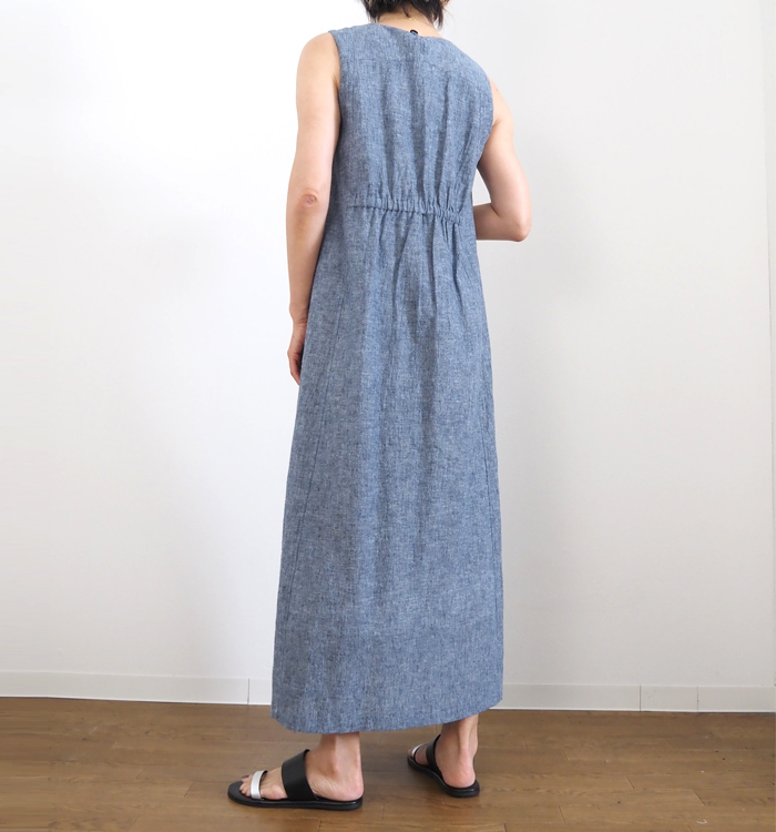 FERAL FLAIR フィラルフレア コットンヘンプ インディゴ ノースリーブワンピース