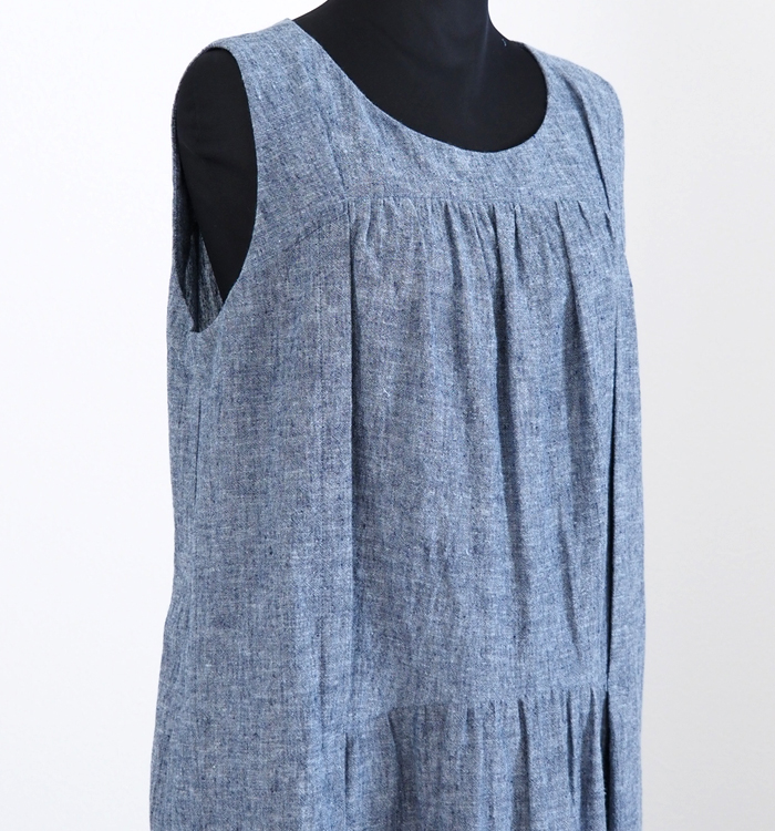 FERAL FLAIR フィラルフレア コットンヘンプ インディゴ ノースリーブワンピース