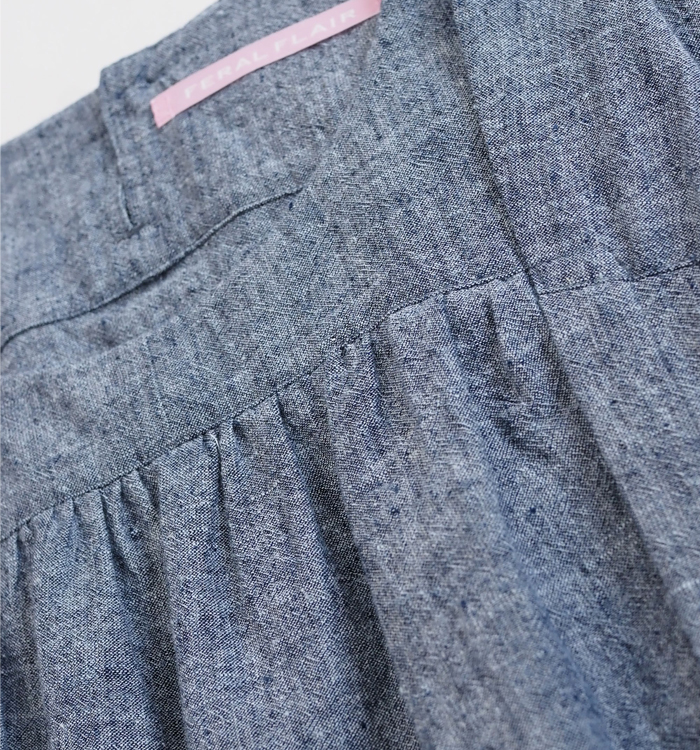 FERAL FLAIR フィラルフレア コットンヘンプ インディゴ ノースリーブワンピース