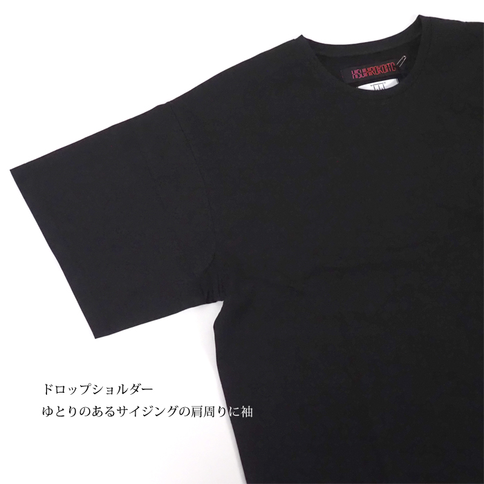 HISUI HIROKOITO ヒスイヒロコイトウ ビッグTシャツ バックプリント ブラック レディース メンズ