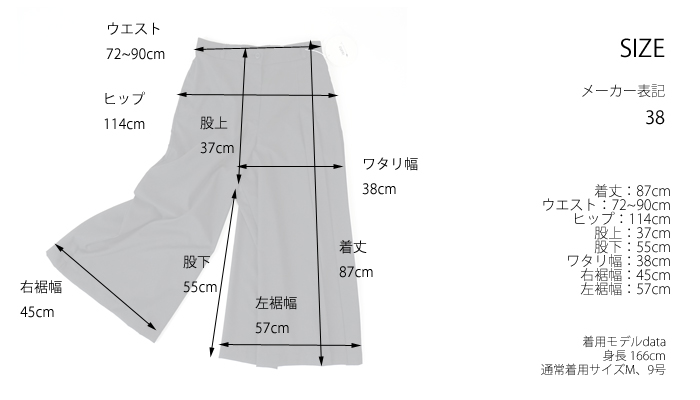 isato design works (イサトデザインワークス) ワンサイドプリーツ ガウチョパンツ ブラック レディース