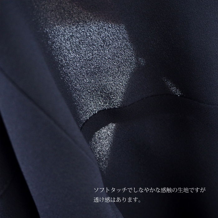 isato design works イサトデザインワークス カシュクールブラウス フロントドレープ ネイビー レディース