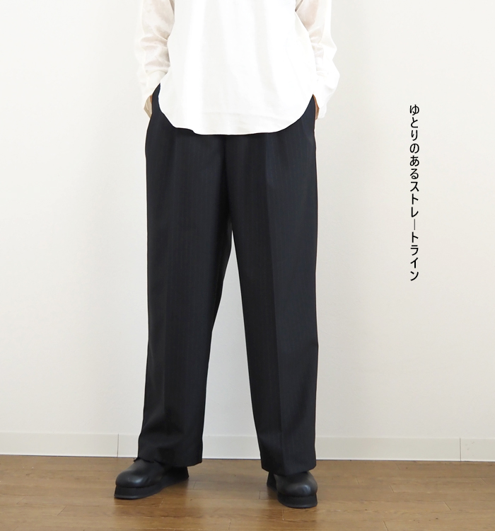 nicholson and nicholson ニコルソンアンドニコルソン ツータックストレートパンツ