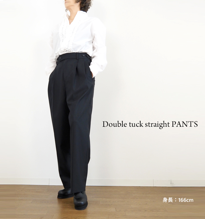 nicholson and nicholson ニコルソンアンドニコルソン ツータックストレートパンツ