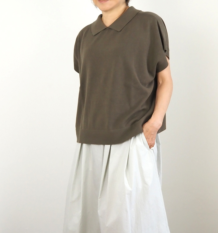 nicholson and nicholson ニコルソンアンドニコルソン 半袖ポロニット