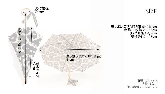 SUR MER シュールメール 日傘 長傘 綿麻キャンバス花柄 日本製 レディース
