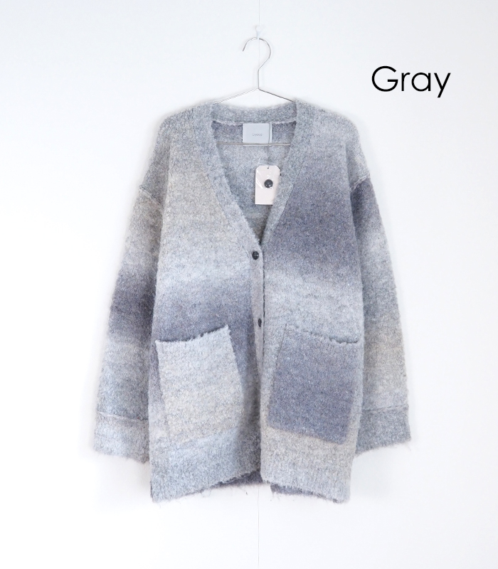 Liyoca リヨカ グラデーションニットカーディガン ３G天竺スペースダイ レディース