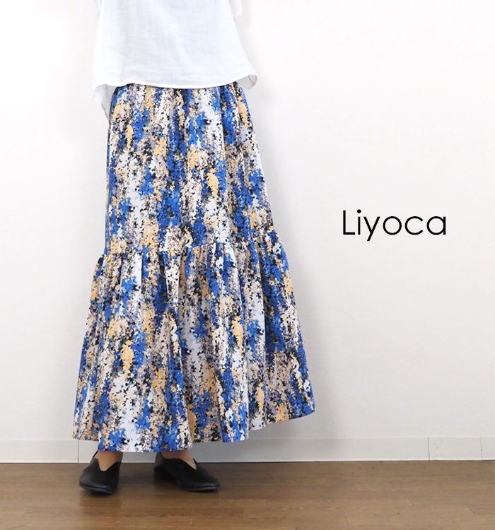 Liyoca リヨカ ティアードスカート 花柄プリント レディース