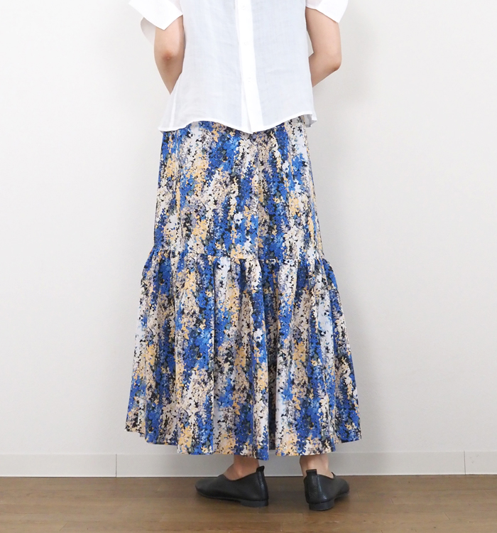 Liyoca リヨカ ティアードスカート 花柄プリント レディース