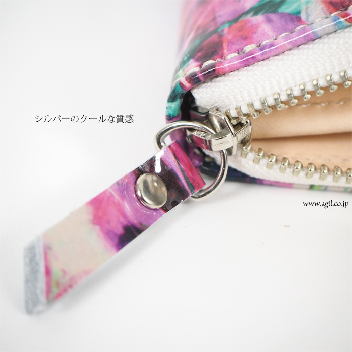 CILANDSIA(チランドシア) 牛革プリントレザー ミニ財布 ラミネート加工 メンズ レディース