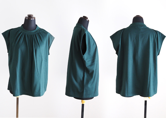 manon マノン フレンチスリーブモックTシャツ レディース