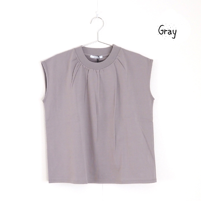 manon マノン フレンチスリーブモックTシャツ レディース