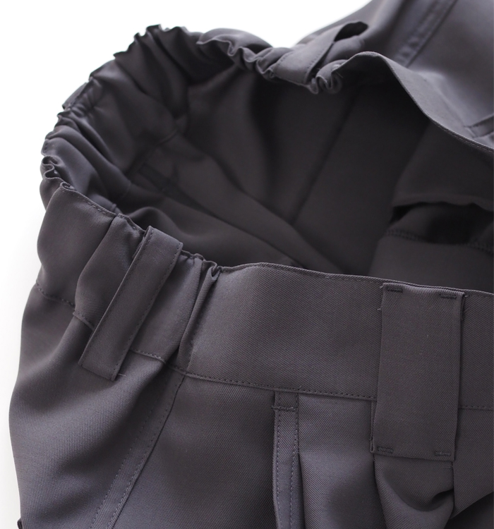 MANON マノン ３タックワイドパンツ 後ろゴム きれいめ