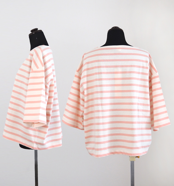 MANON ボートネックボーダーTシャツ