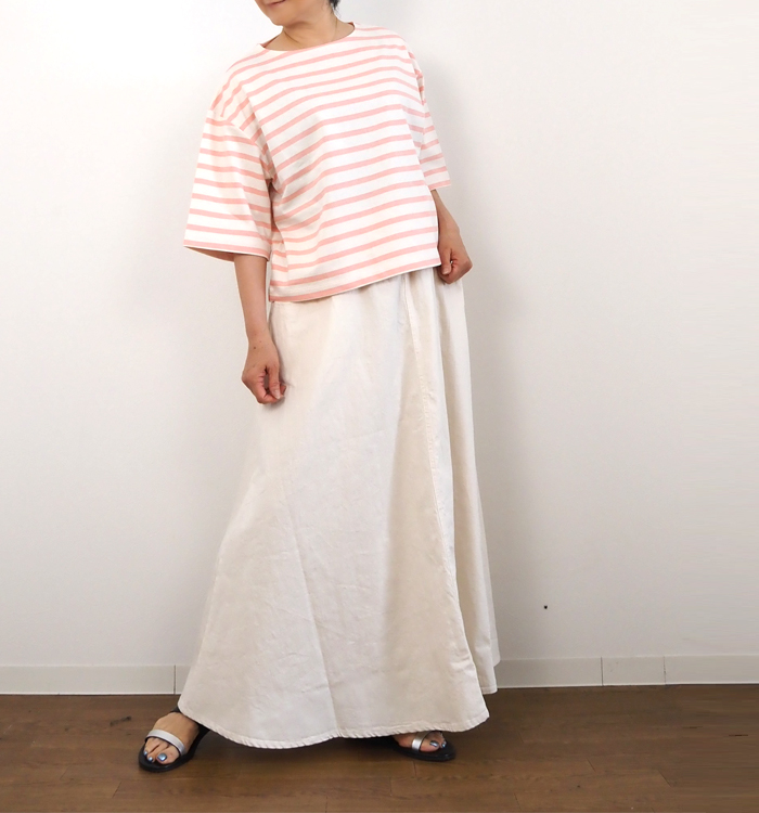 MANON ボートネックボーダーTシャツ