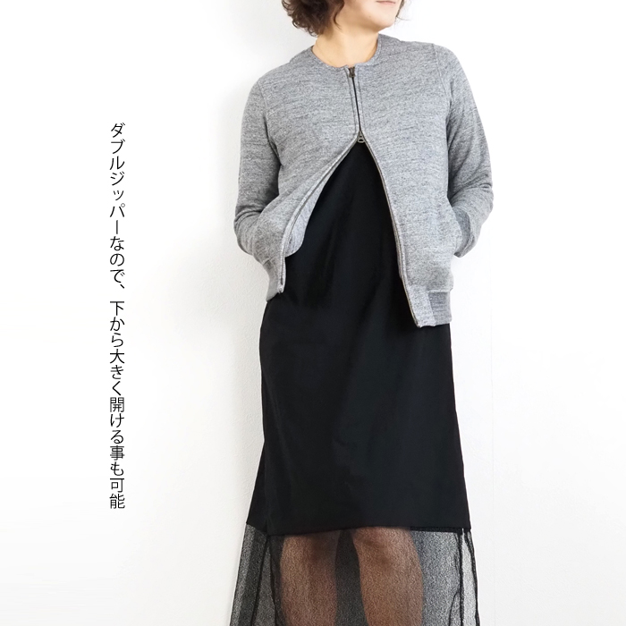nicholson&nicholson ニコルソンアンドニコルソン カットソージッパーブルゾン レディース