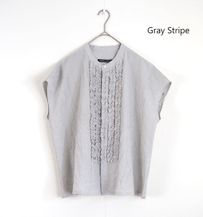 nicholson and nicholson ニコルソンアンドニコルソン シワ加工 フリルブラウス