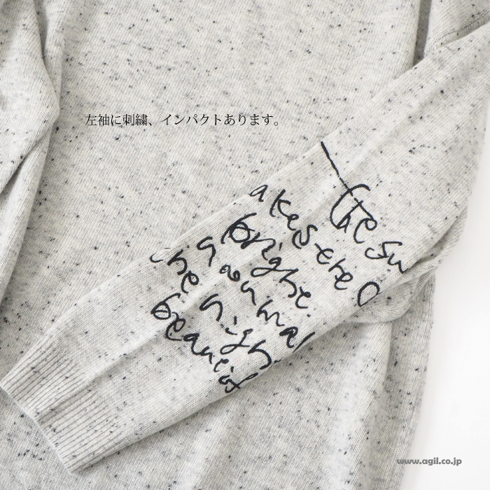 tiny dinosaur タイニーダイナソー タートルネック 刺繍文字 オーバーサイズニット レディース